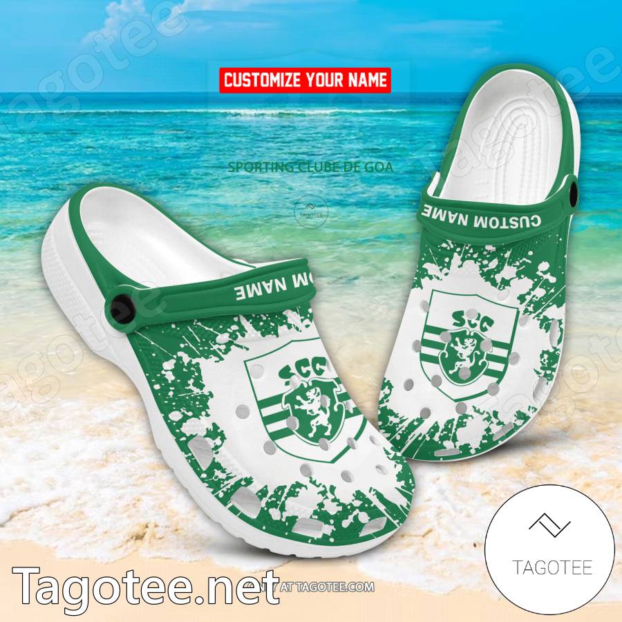 Sporting Clube de Goa Custom Name Crocs Clogs - EmonShop