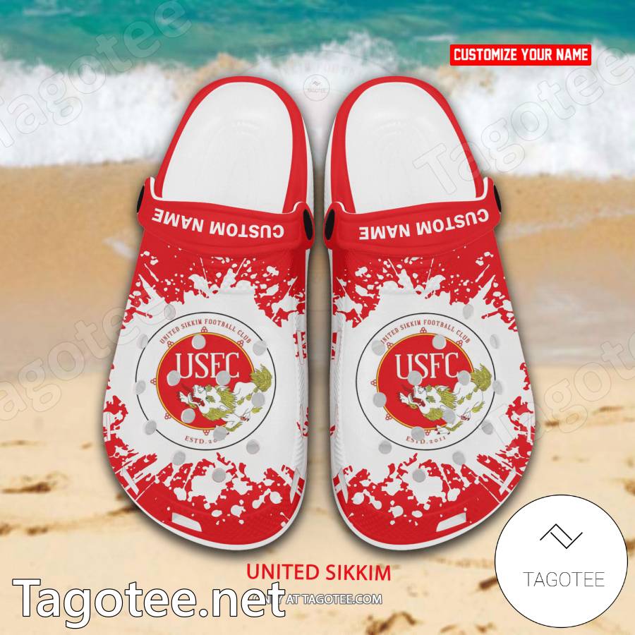 United Sikkim Custom Name Crocs Clogs - EmonShop a