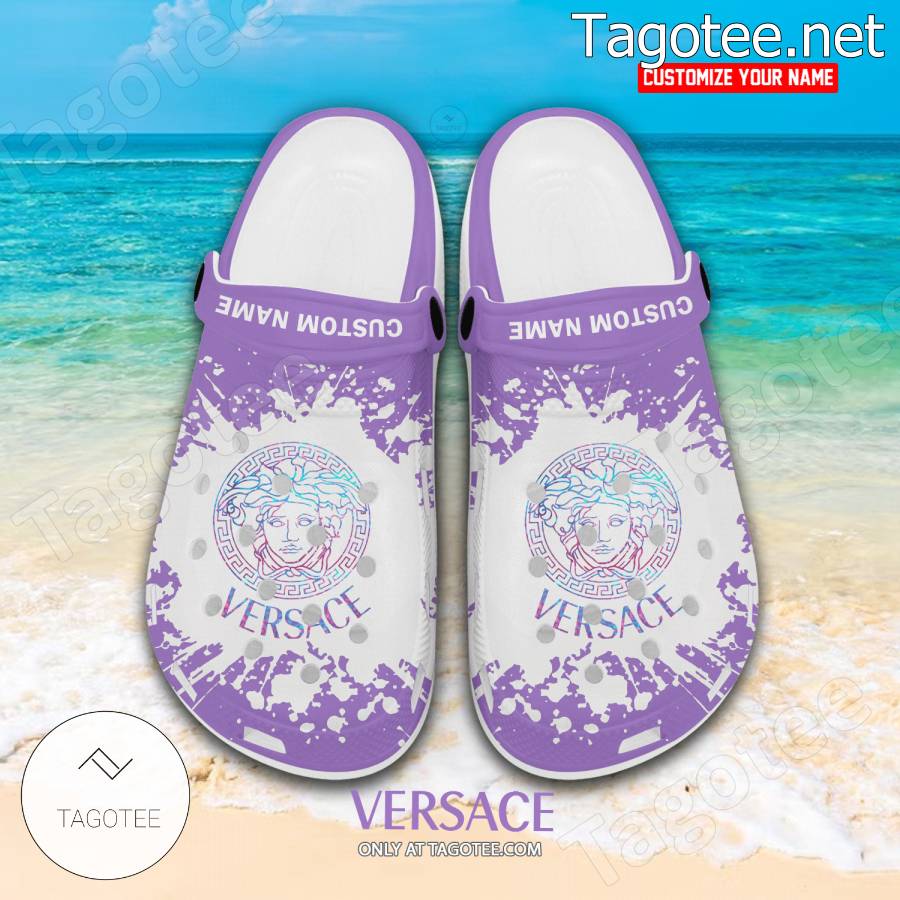 Versace Logo Crocs Clogs - EmonShop a