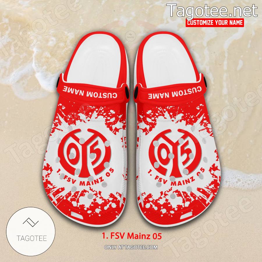 1. FSV Mainz 05 Custom Crocs Clogs - BiShop a