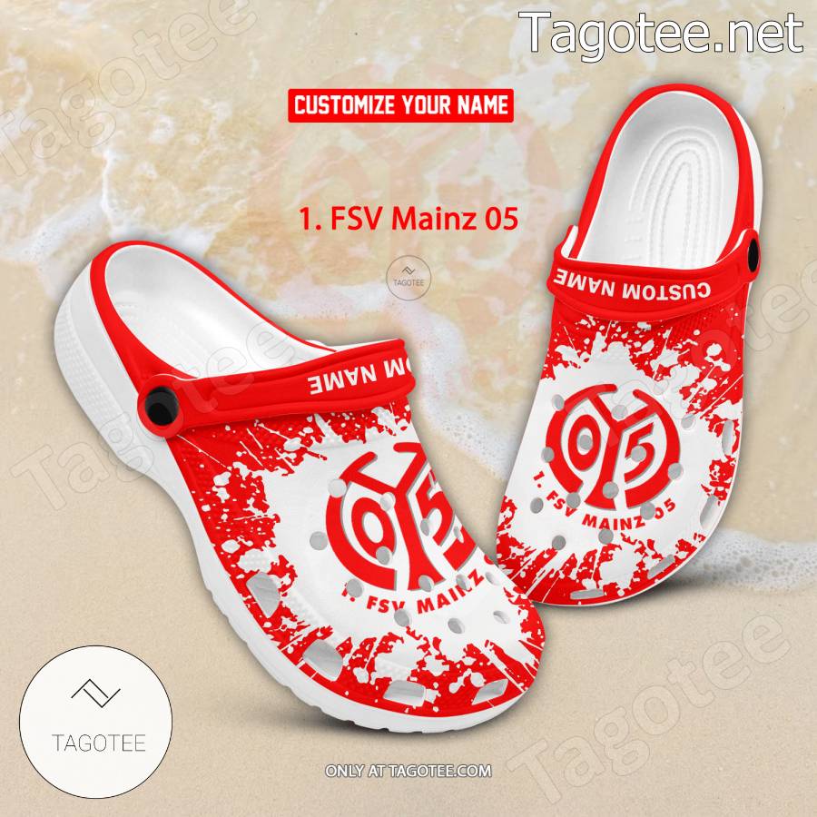 1. FSV Mainz 05 Custom Crocs Clogs - BiShop