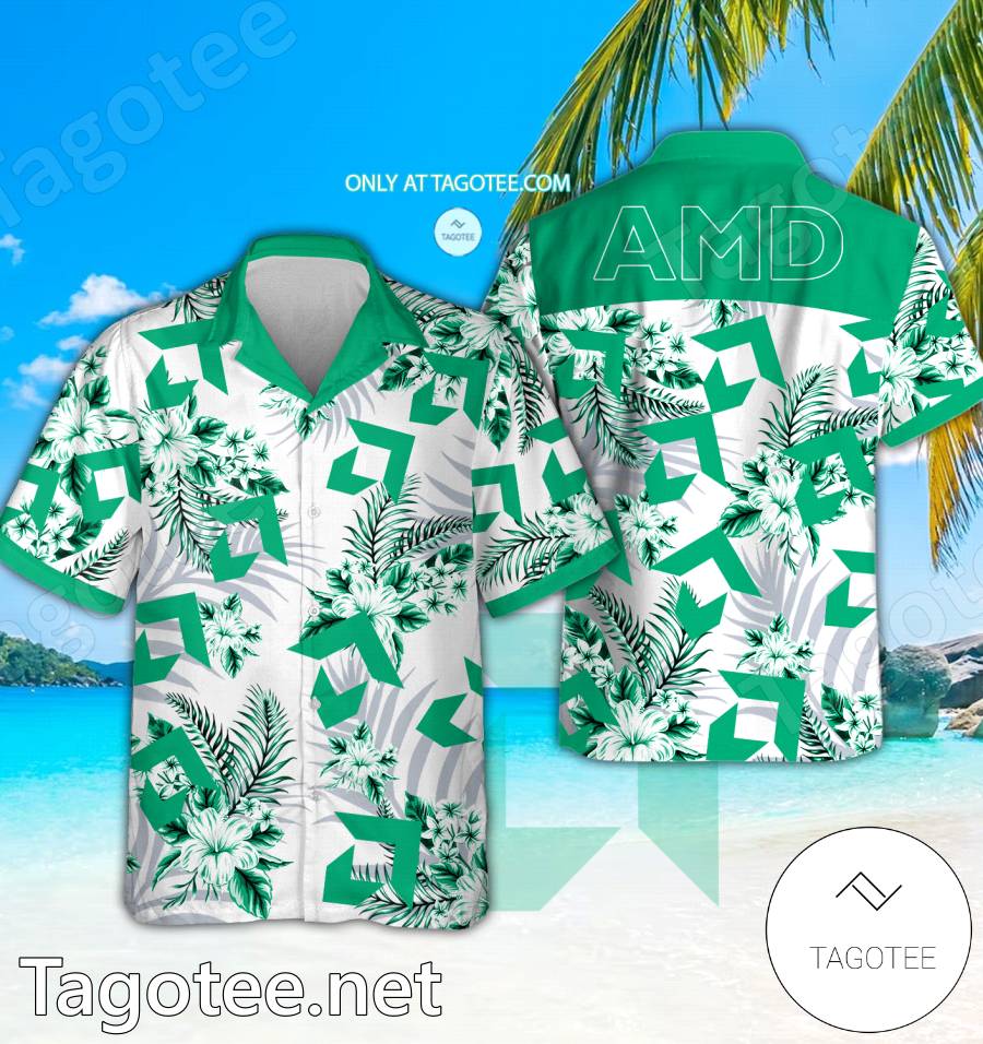 AMD Logo Hawaiian Shirt And Shorts - EmonShop