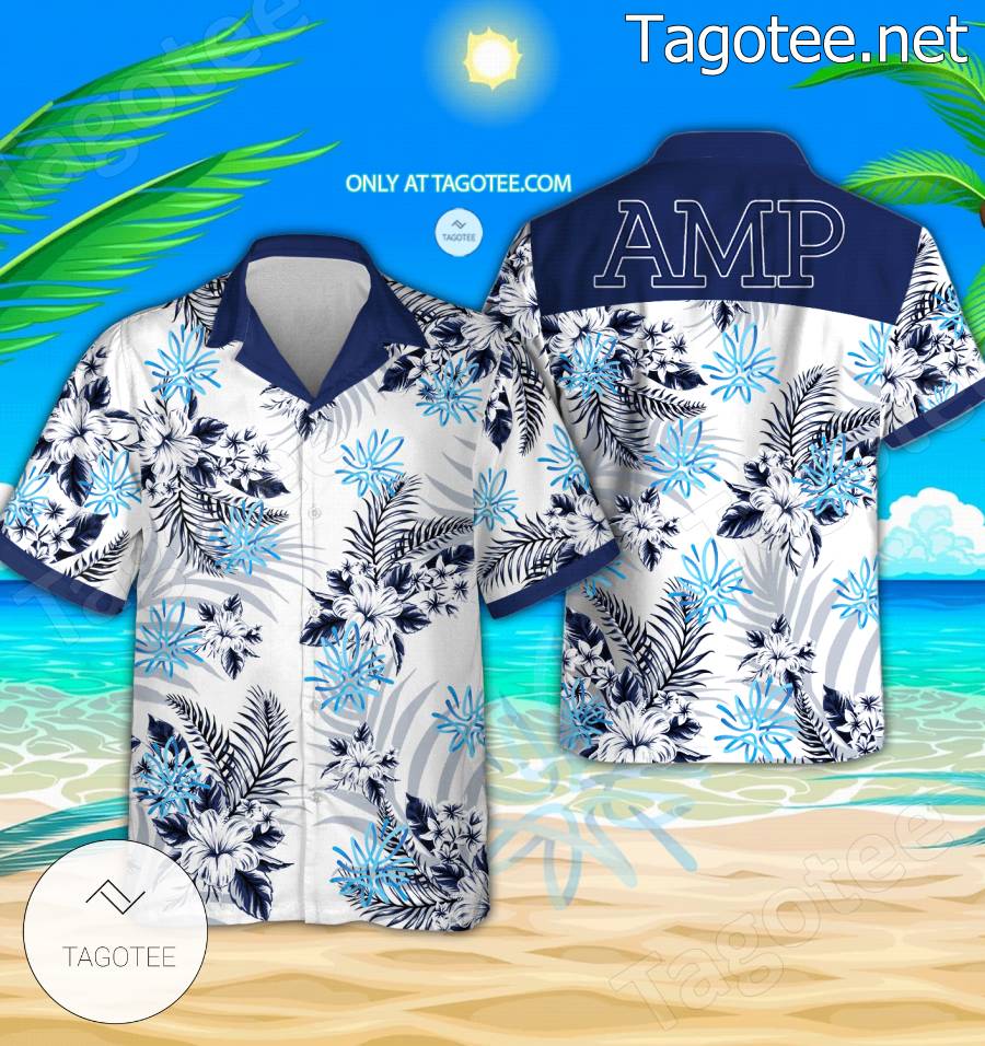 AMP Limited Logo Hawaiian Shirt And Shorts - BiShop