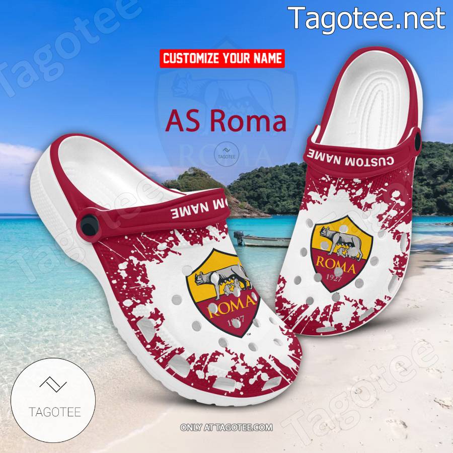 AS Roma Logo Custom Crocs Clogs - BiShop