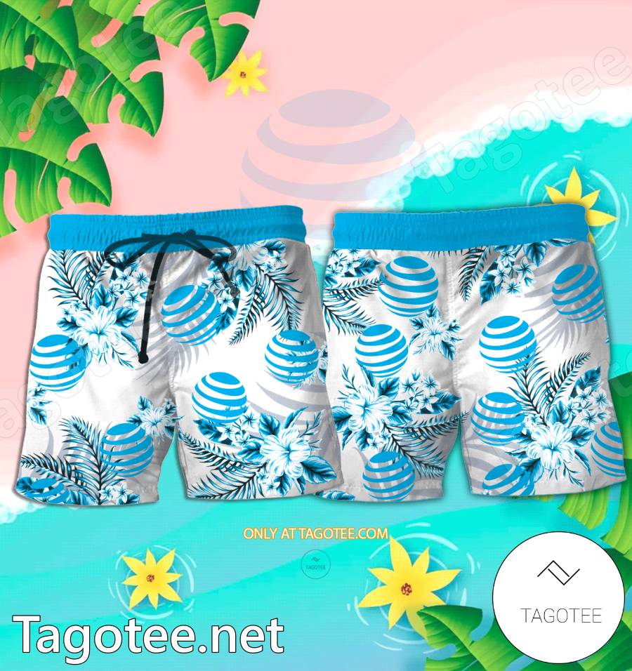 AT&T Logo Hawaiian Shirt And Shorts - EmonShop a