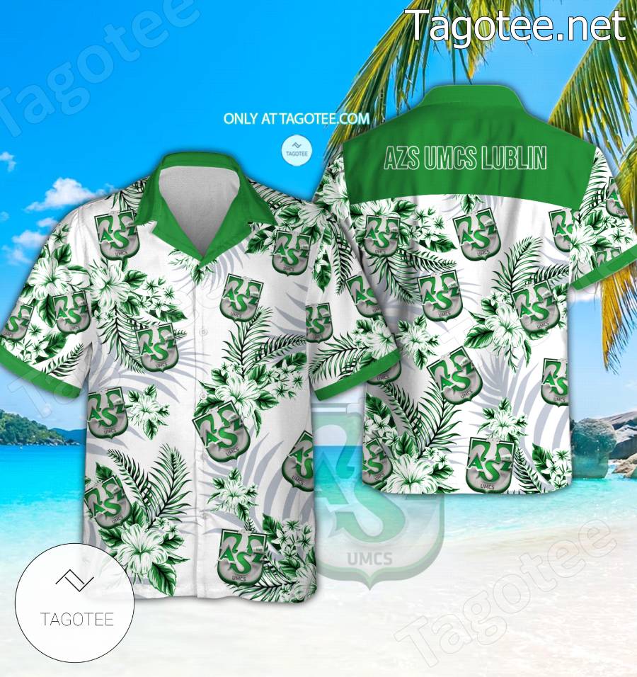 AZS UMCS Lublin Logo Hawaiian Shirt And Shorts - EmonShop