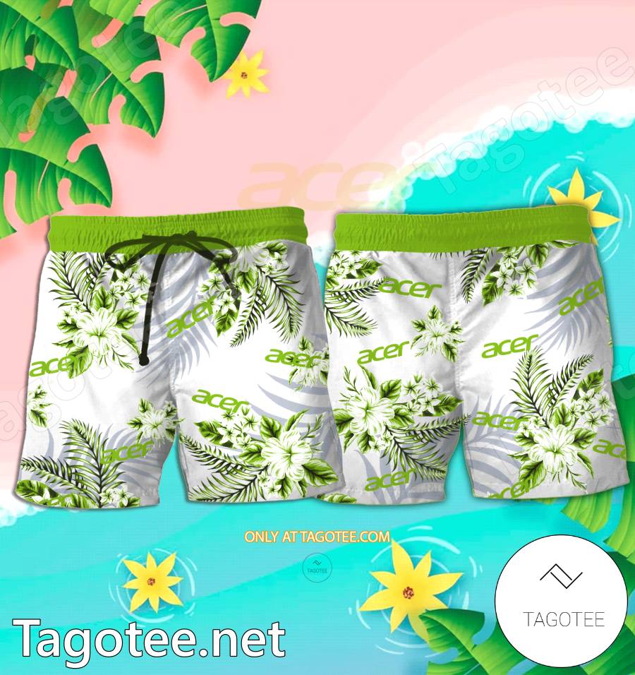 Acer Logo Hawaiian Shirt And Shorts - EmonShop a