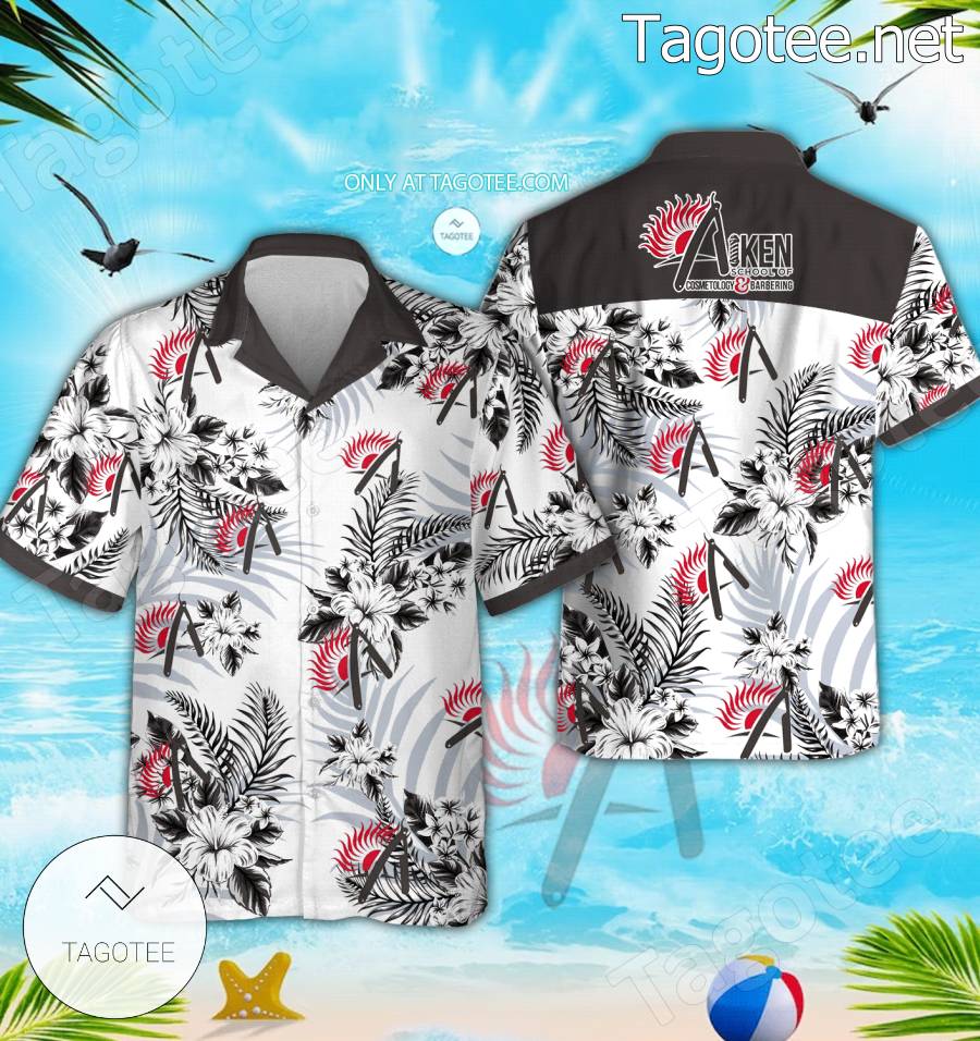 Aiken School of Cosmetology and Barbering Logo Hawaiian Shirt And Shorts - BiShop