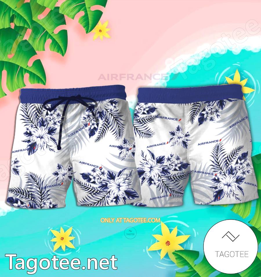 Air France Logo Hawaiian Shirt And Shorts - EmonShop a