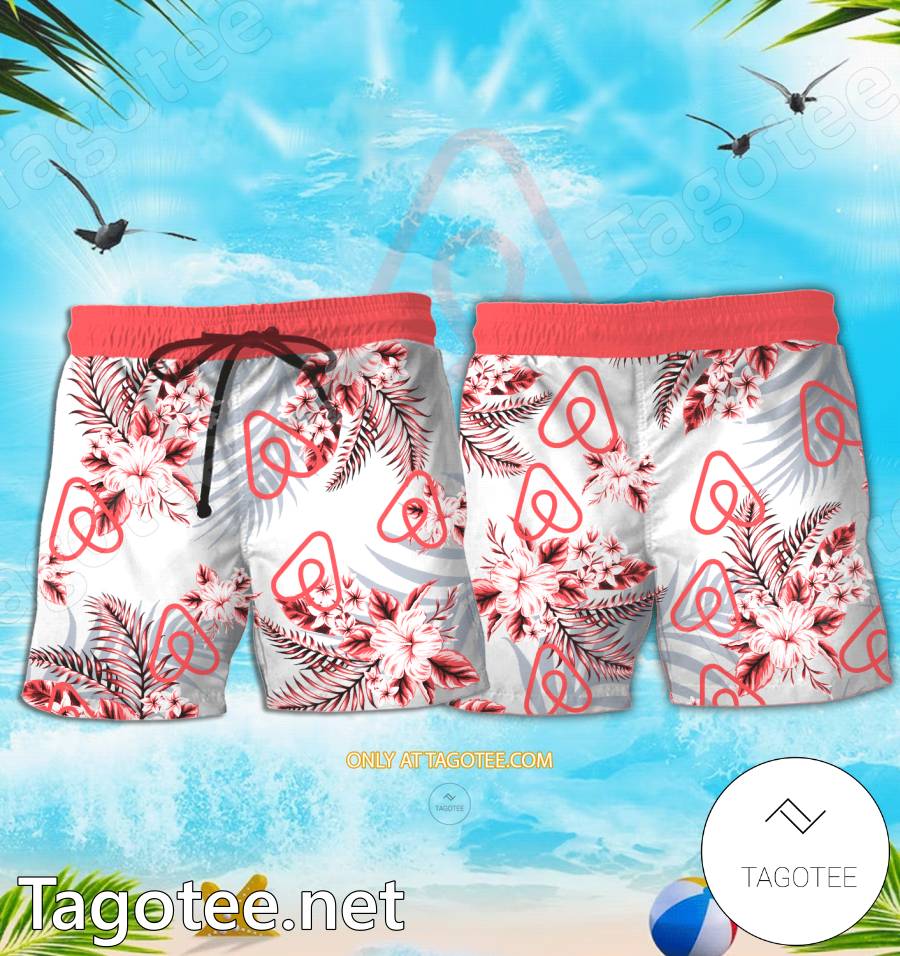 Airbnb Logo Hawaiian Shirt And Shorts - EmonShop a