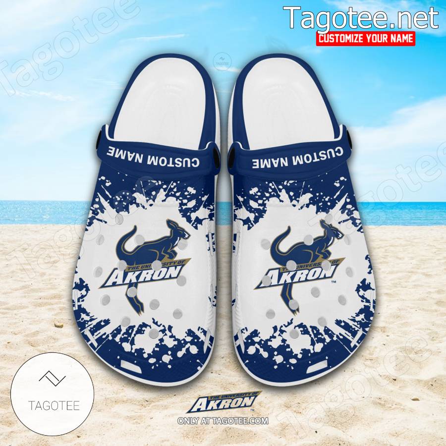 Akron Logo Custom Crocs Clogs - BiShop a