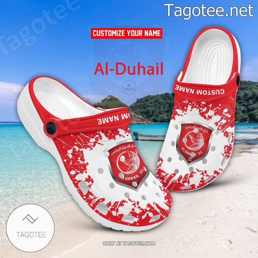 Al-Duhail Logo Custom Crocs Clogs - BiShop