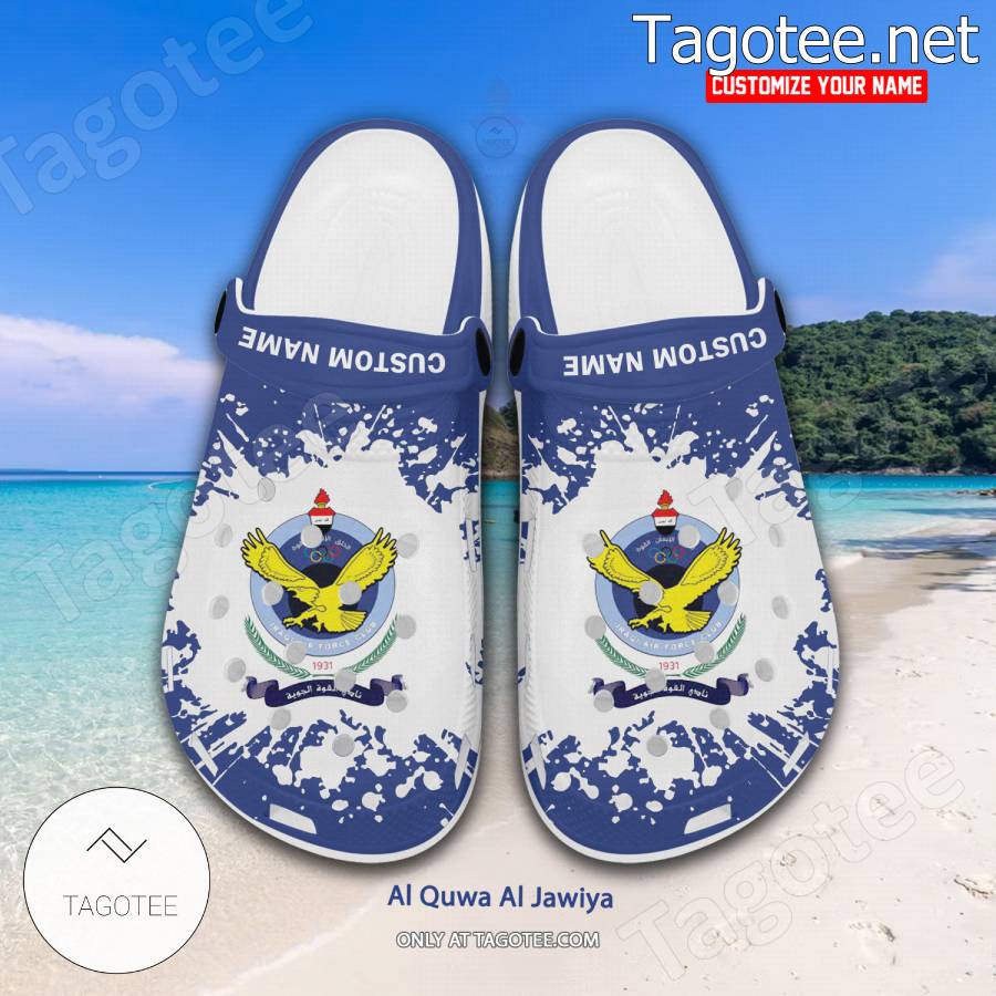 Al Quwa Al Jawiya Logo Custom Crocs Clogs - BiShop a