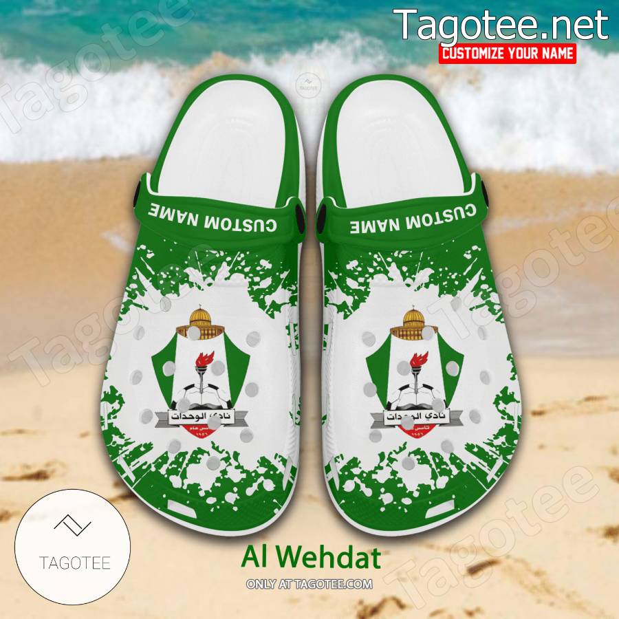 Al Wehdat Logo Custom Crocs Clogs - BiShop a