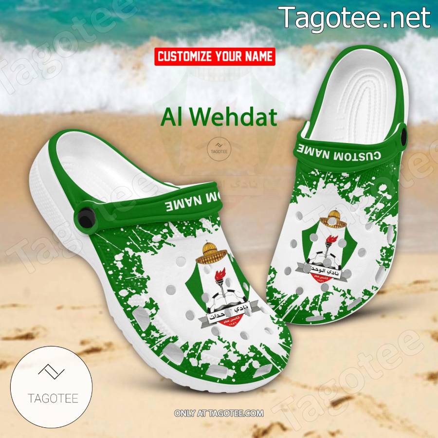 Al Wehdat Logo Custom Crocs Clogs - BiShop