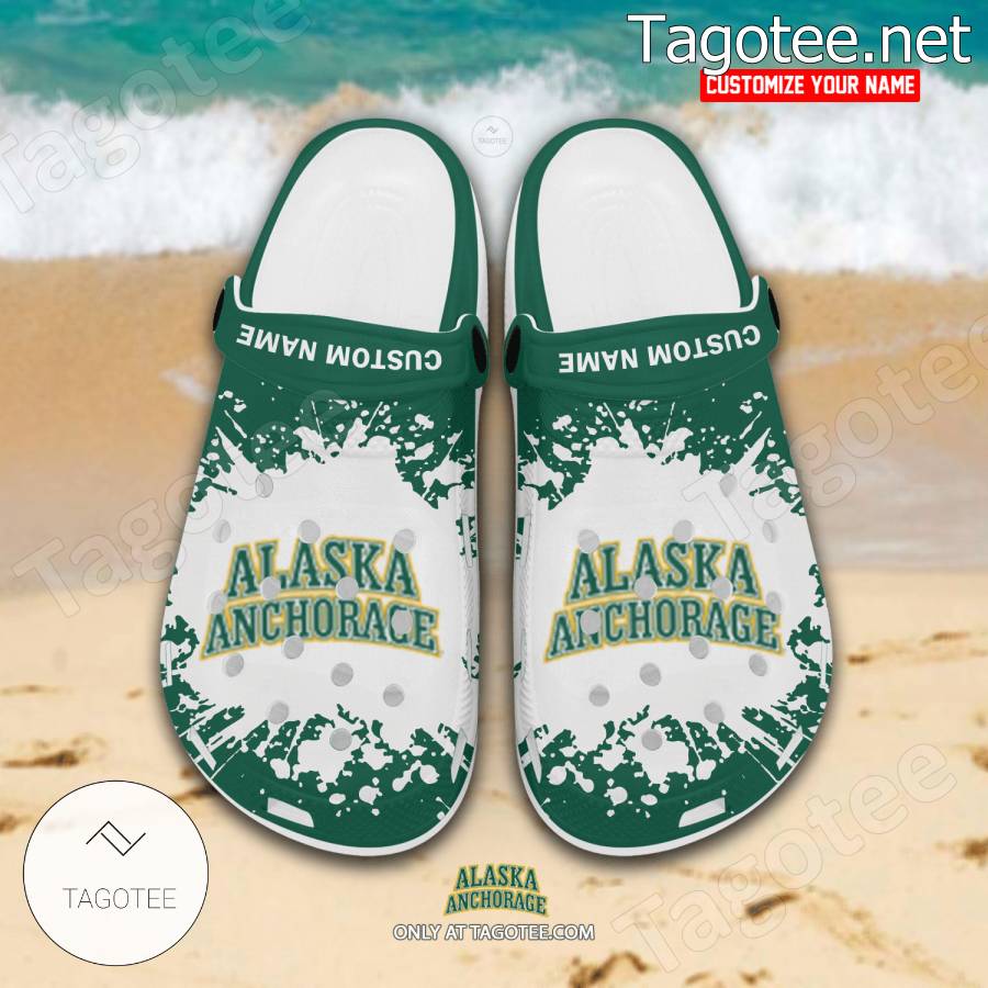 Alaska Anchorage Logo Crocs Clogs - BiShop a