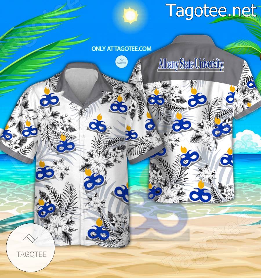 Albany State University Logo Hawaiian Shirt And Shorts - BiShop