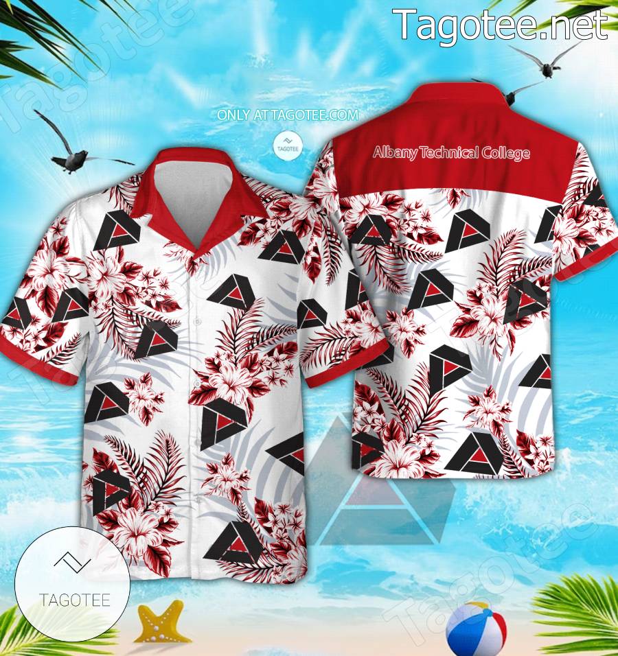 Albany Technical College Logo Hawaiian Shirt And Shorts - BiShop