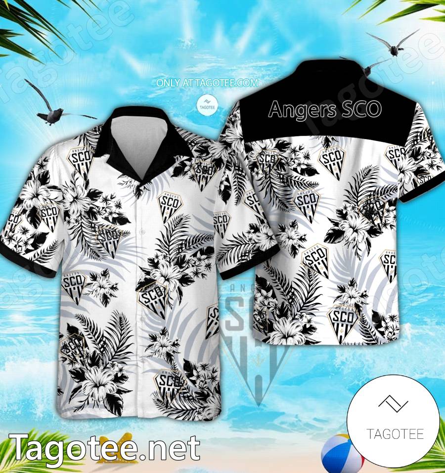 Angers SCO Logo Hawaiian Shirt And Shorts - BiShop