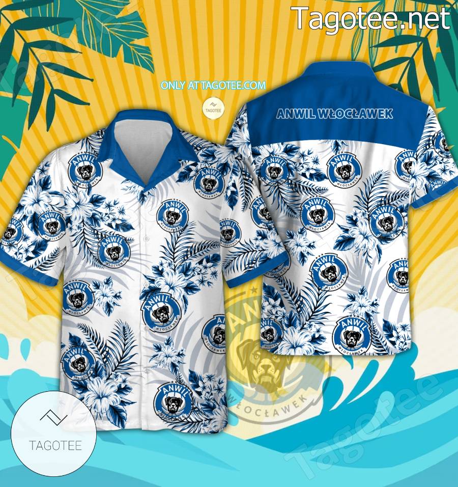 Anwil Wloclawek Logo Hawaiian Shirt And Shorts - EmonShop