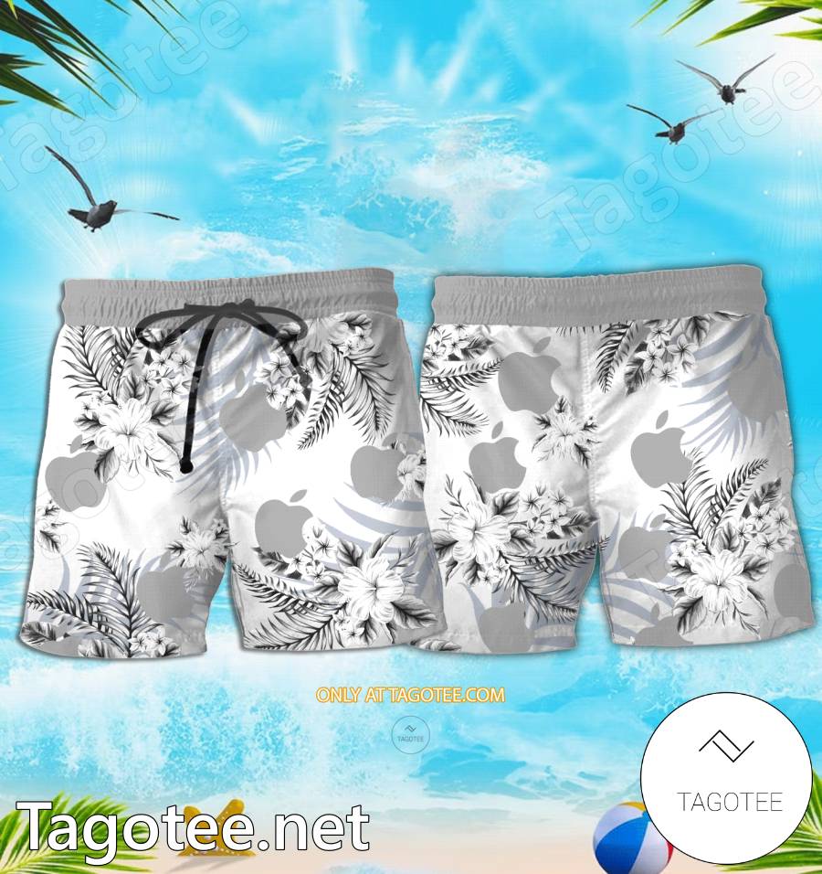 Apple Logo Hawaiian Shirt And Shorts - EmonShop a