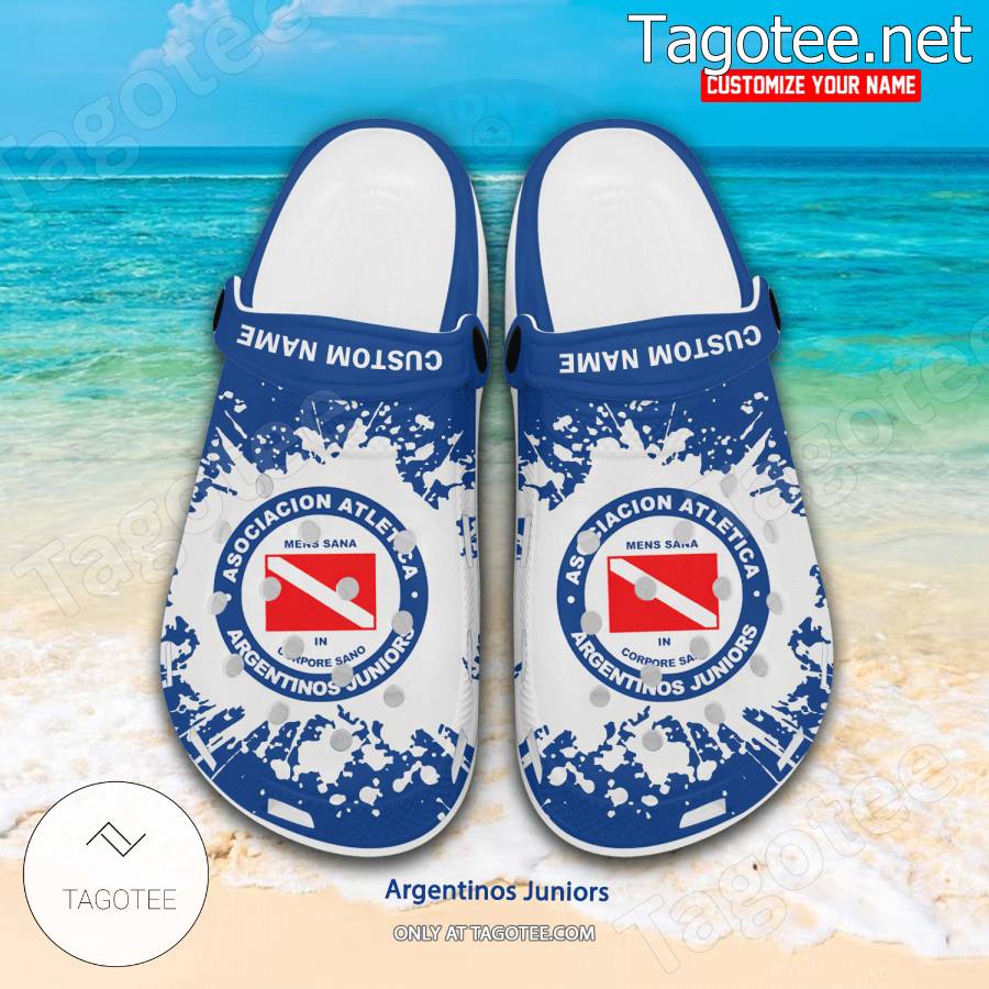 Argentinos Juniors Logo Custom Crocs Clogs - BiShop a