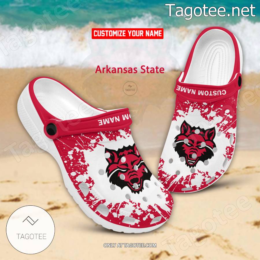 Arkansas State Logo Custom Crocs Clogs - BiShop