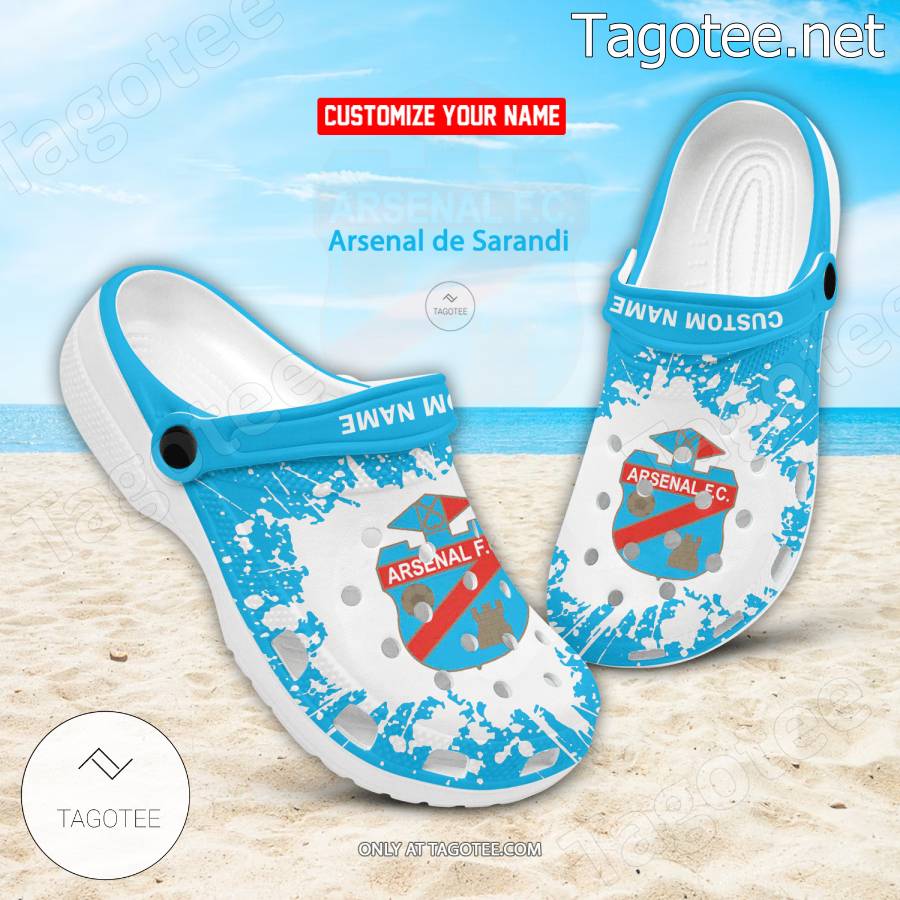 Arsenal de Sarandi Logo Custom Crocs Clogs - BiShop