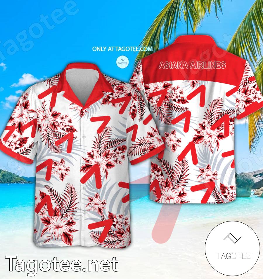 Asiana Airlines Logo Hawaiian Shirt And Shorts - EmonShop