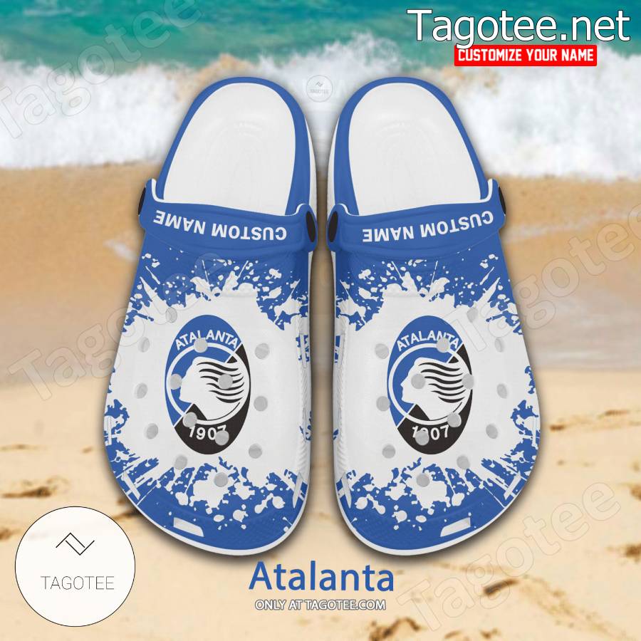 Atalanta Logo Custom Crocs Clogs - BiShop a