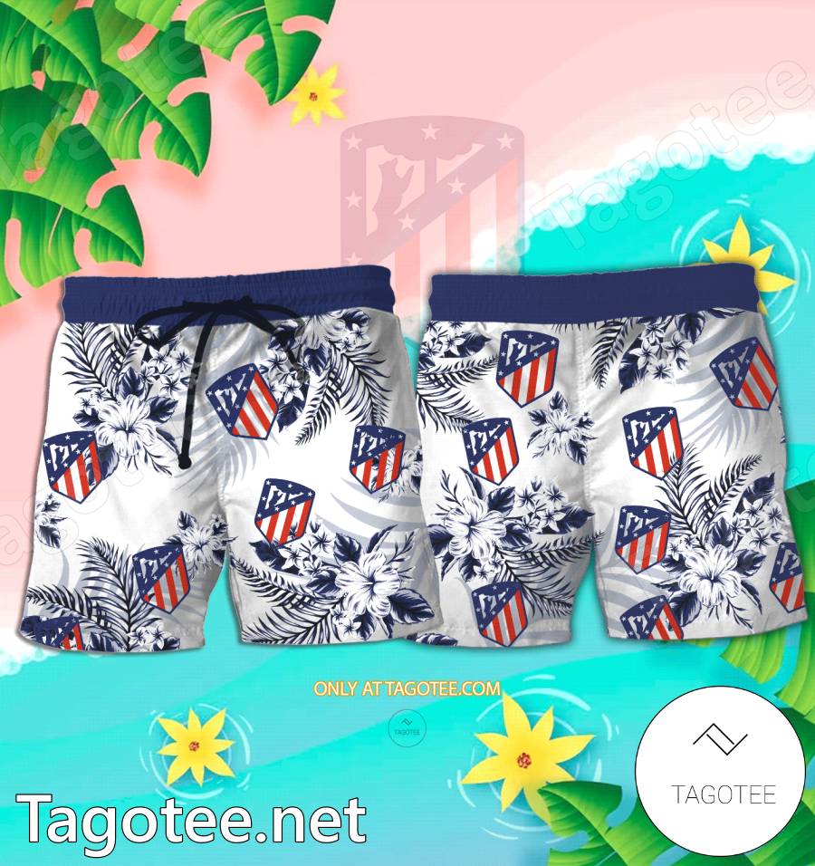 Atlético Madrid Logo Hawaiian Shirt And Shorts - BiShop a