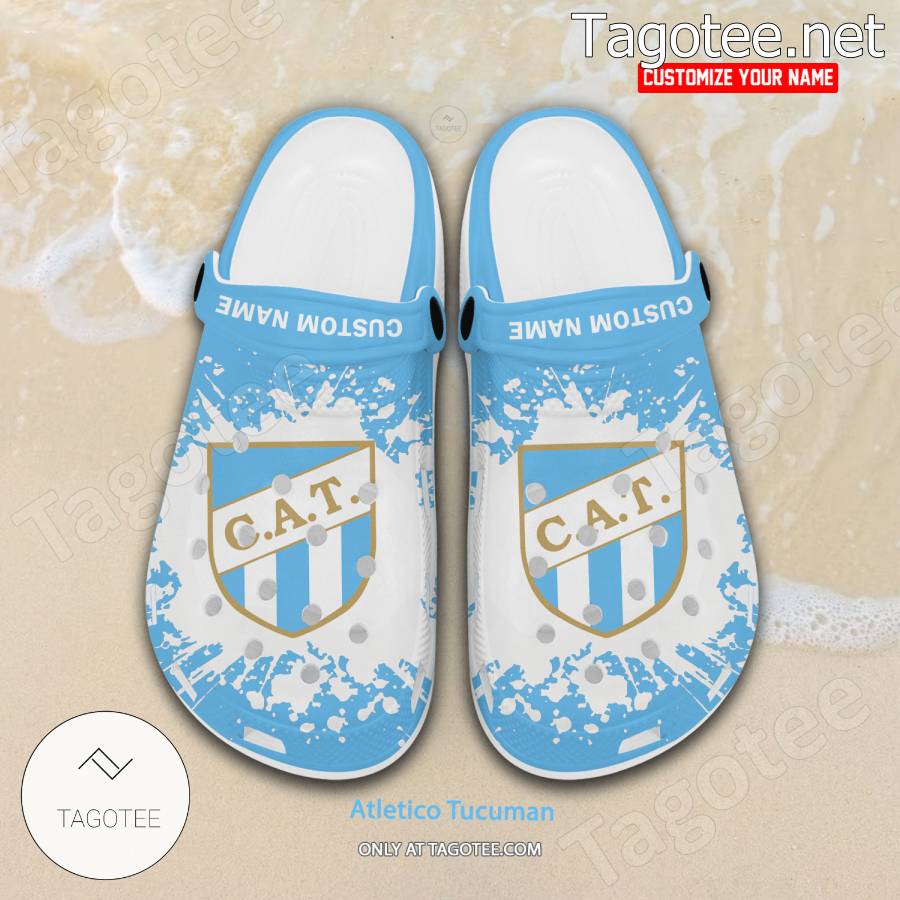 Atletico Tucuman Logo Custom Crocs Clogs - BiShop a