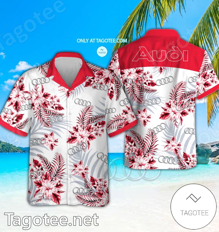 Audi Logo Hawaiian Shirt And Shorts - EmonShop