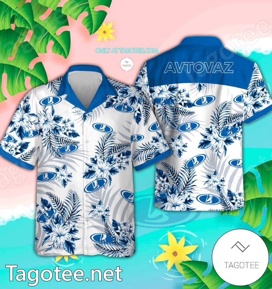 Avtovaz Logo Hawaiian Shirt And Shorts - EmonShop