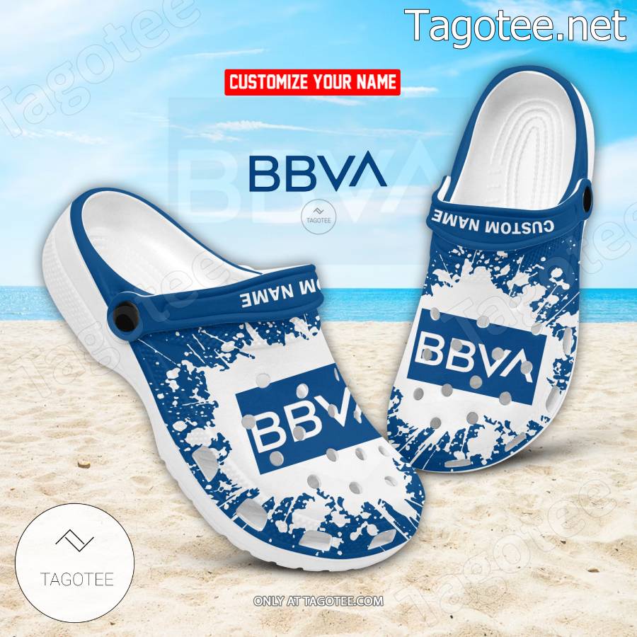 BBVA Bank Logo Crocs Clogs - BiShop