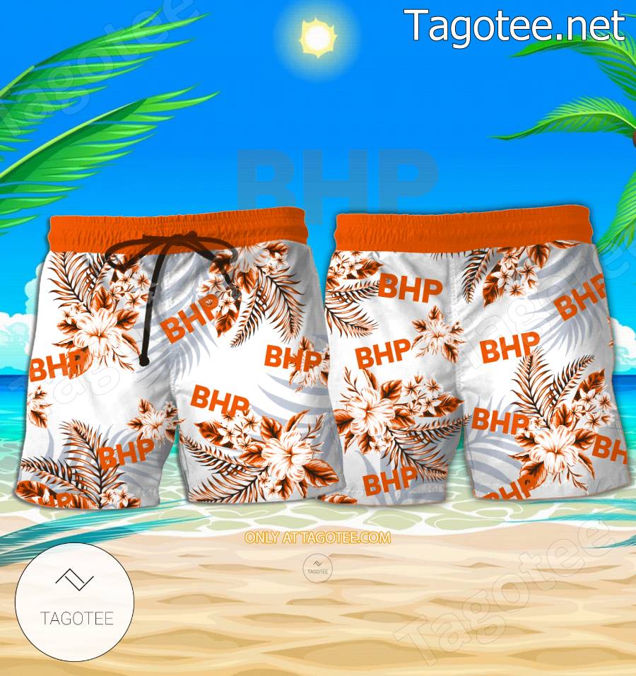 BHP Billiton Logo Hawaiian Shirt And Shorts - BiShop a