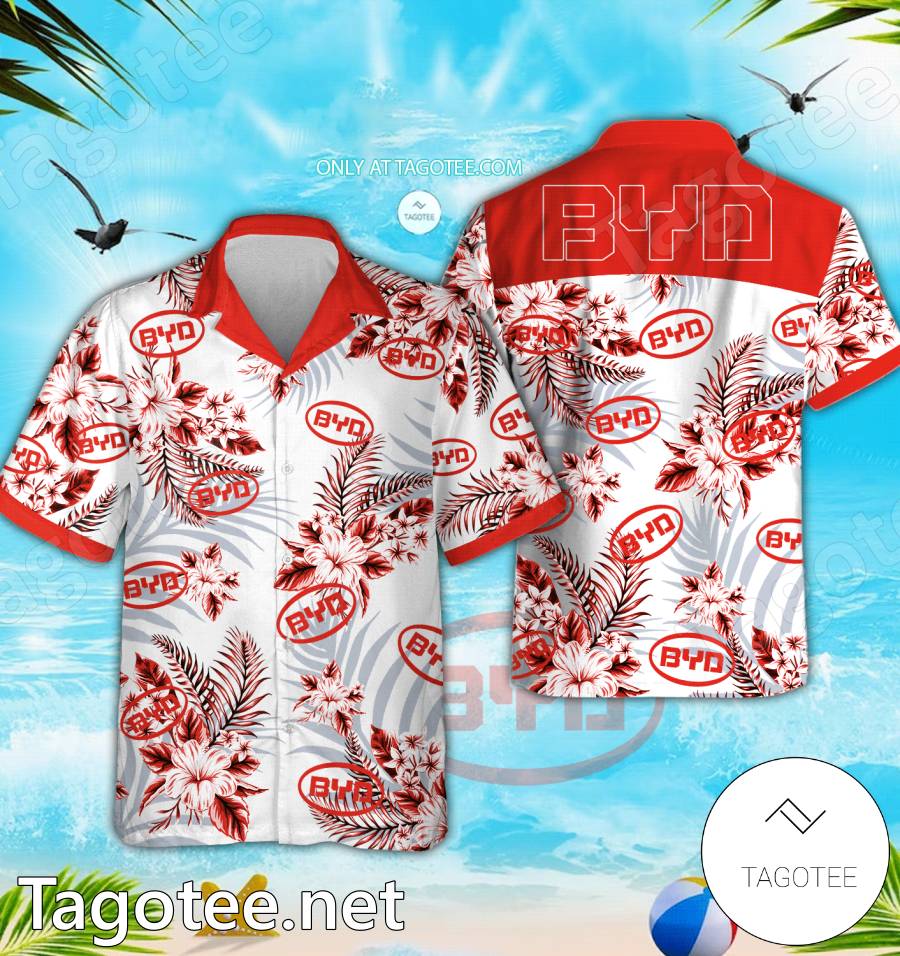 BYD Logo Hawaiian Shirt And Shorts - EmonShop