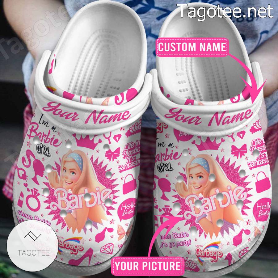 Barbie Girl Personalized Crocs Clogs a