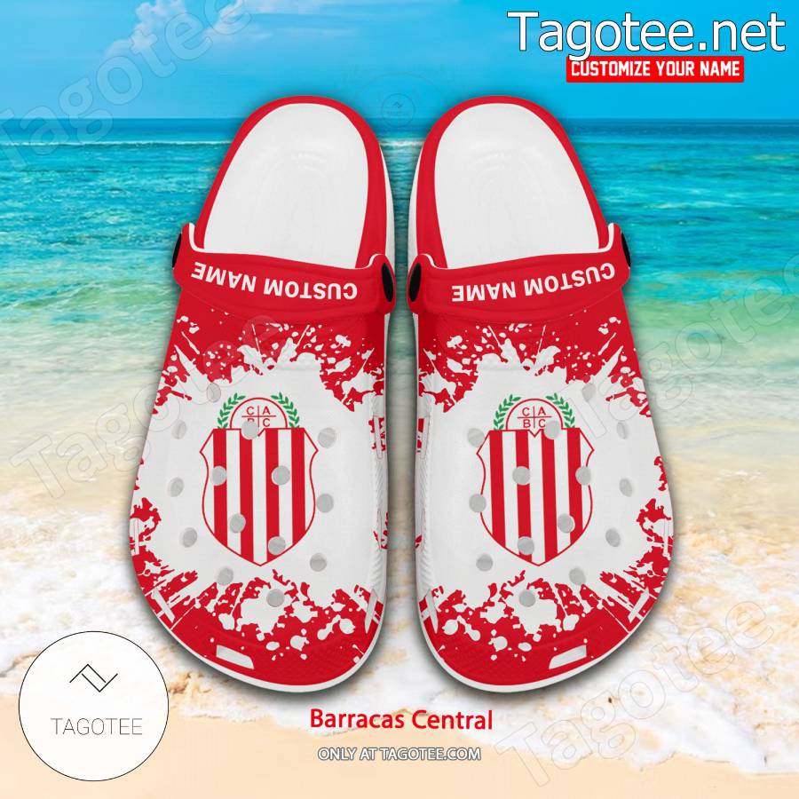 Barracas Central Logo Custom Crocs Clogs - BiShop a