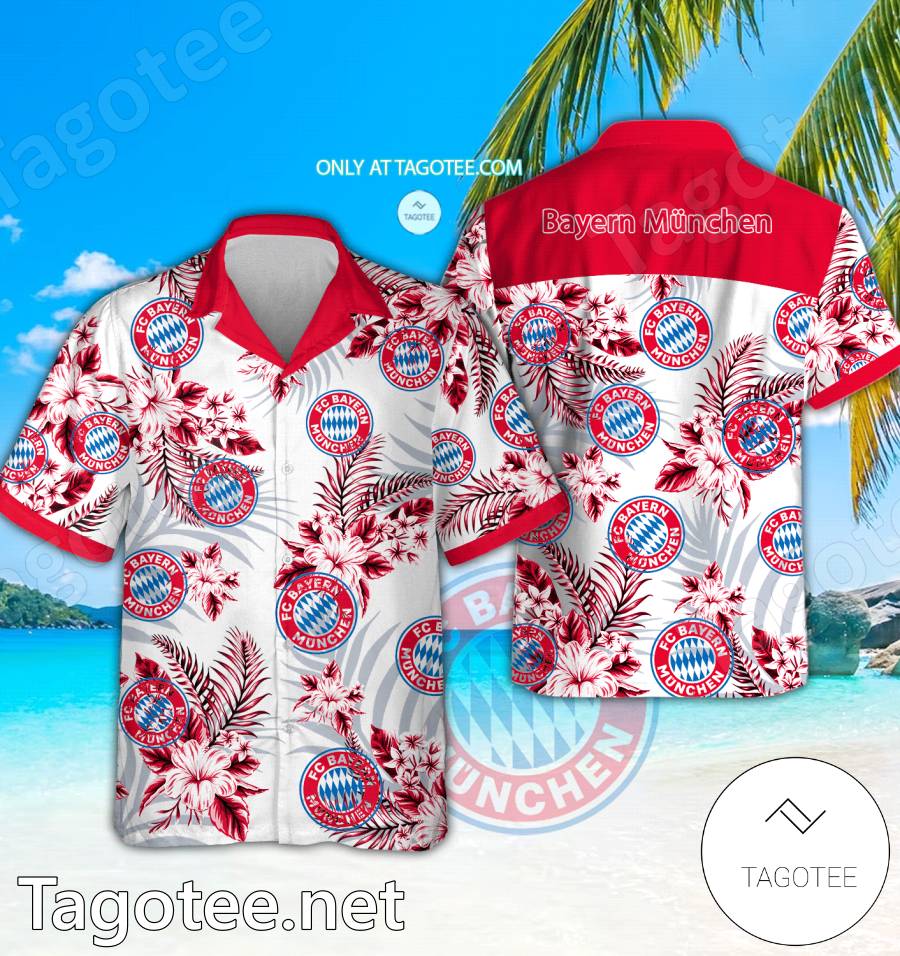 Bayern München Logo Hawaiian Shirt And Shorts - BiShop