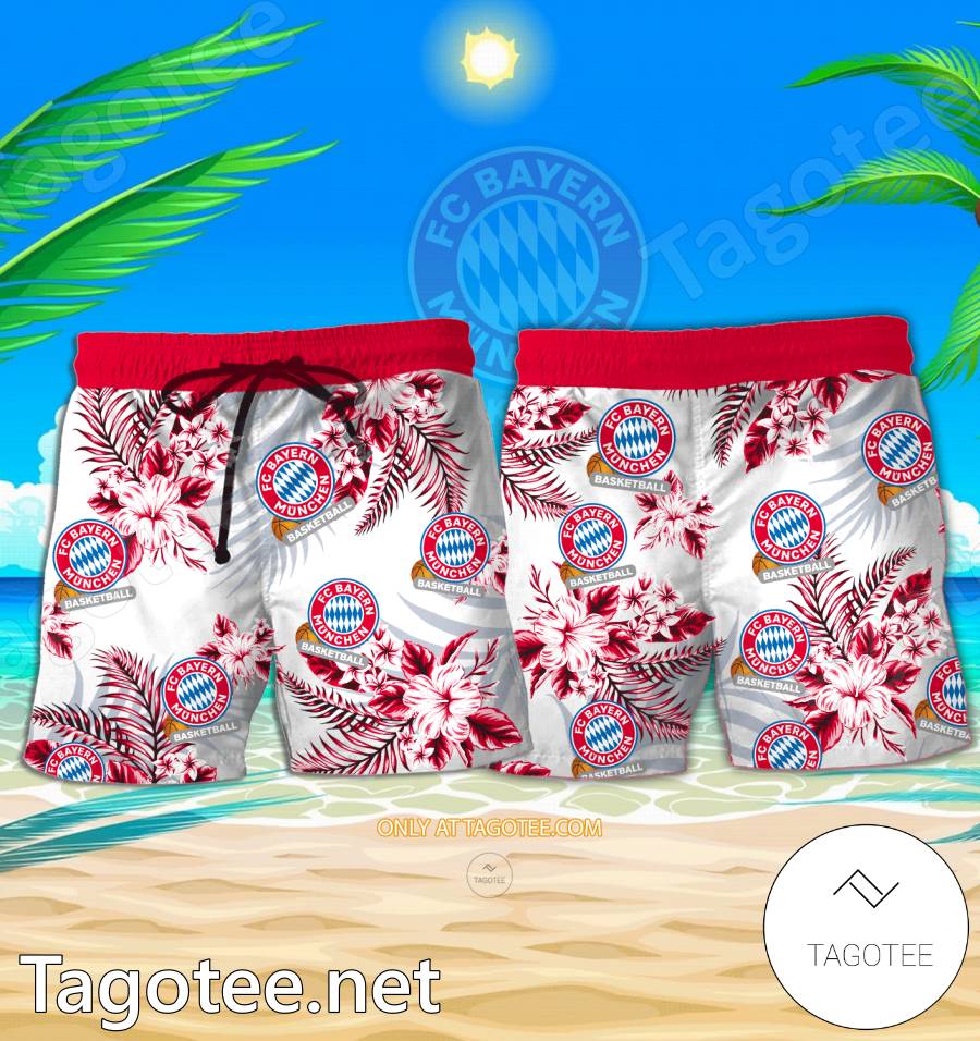 Bayern Munich Logo Hawaiian Shirt And Shorts - EmonShop a