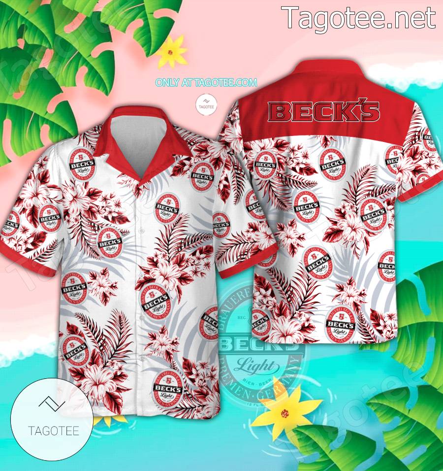 Beck's Logo Hawaiian Shirt And Shorts - EmonShop