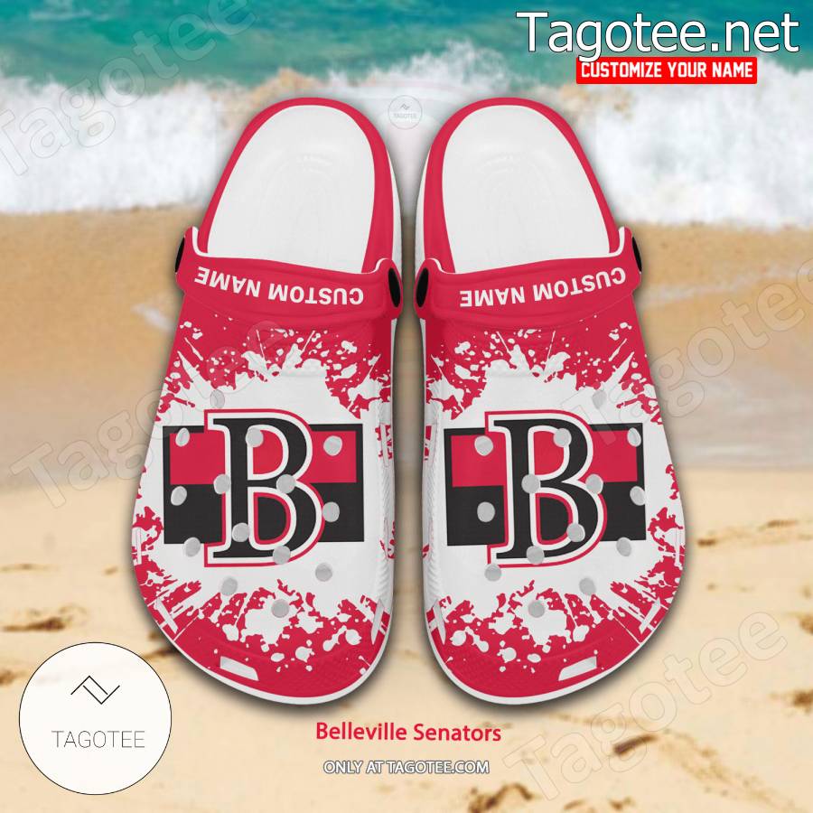 Belleville Senators Logo Crocs Clogs - BiShop a