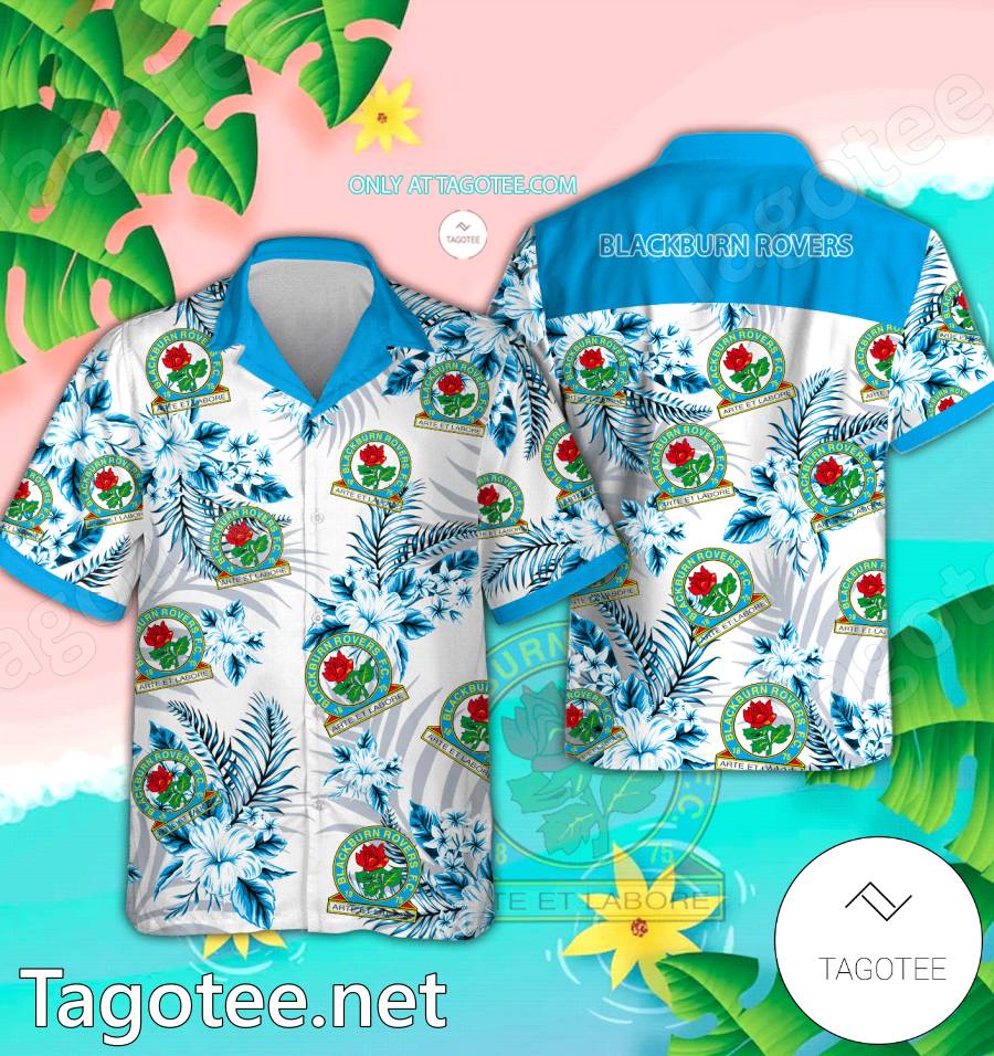 Blackburn Rovers Logo Hawaiian Shirt And Shorts - BiShop