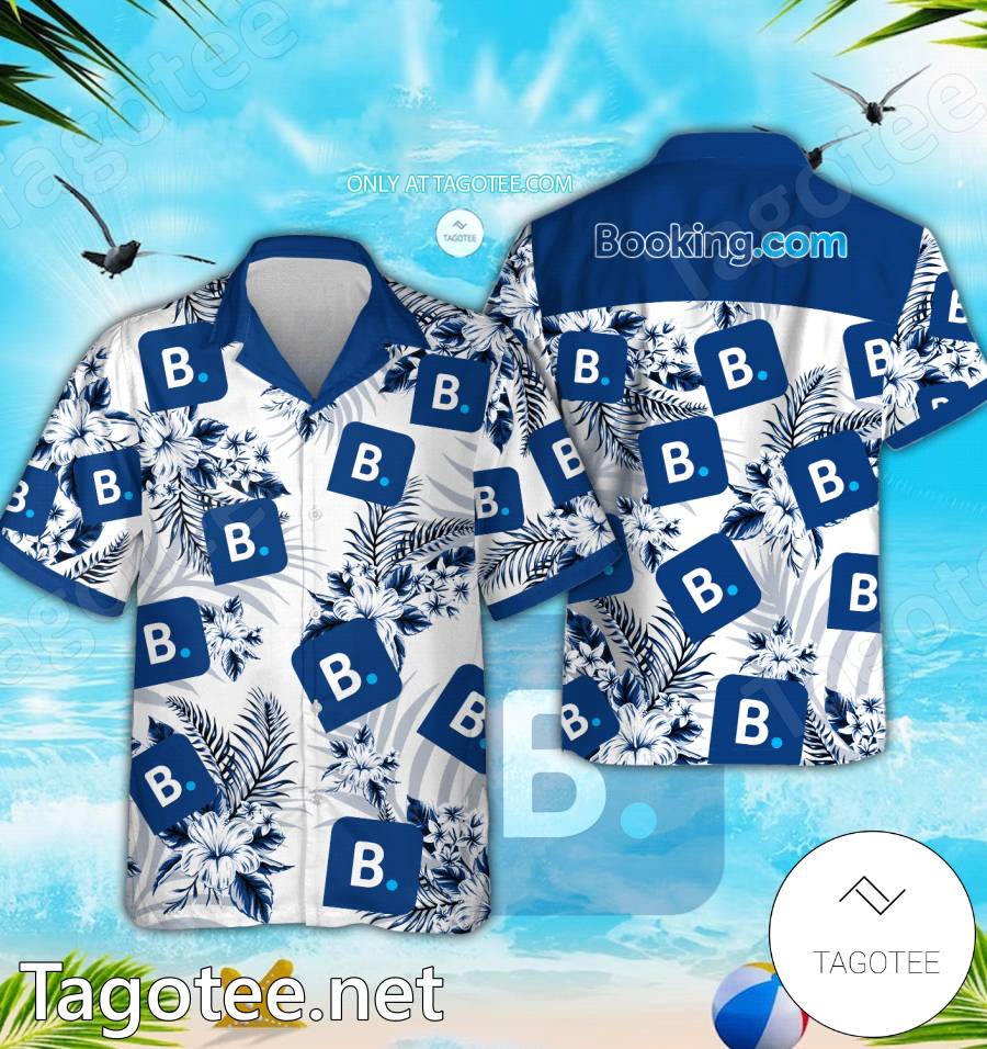 Booking.com Logo Hawaiian Shirt And Shorts - EmonShop