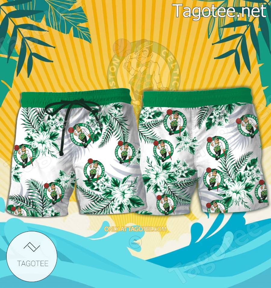 Boston Celtics Logo Hawaiian Shirt And Shorts - EmonShop a