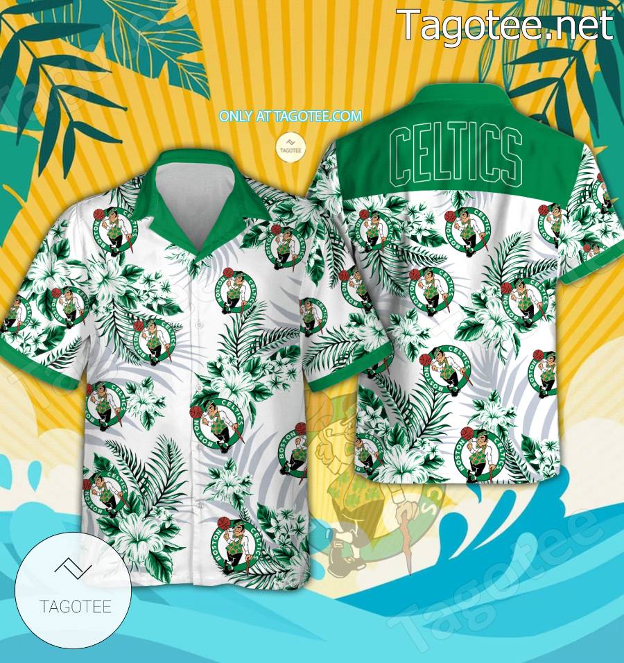 Boston Celtics Logo Hawaiian Shirt And Shorts - EmonShop