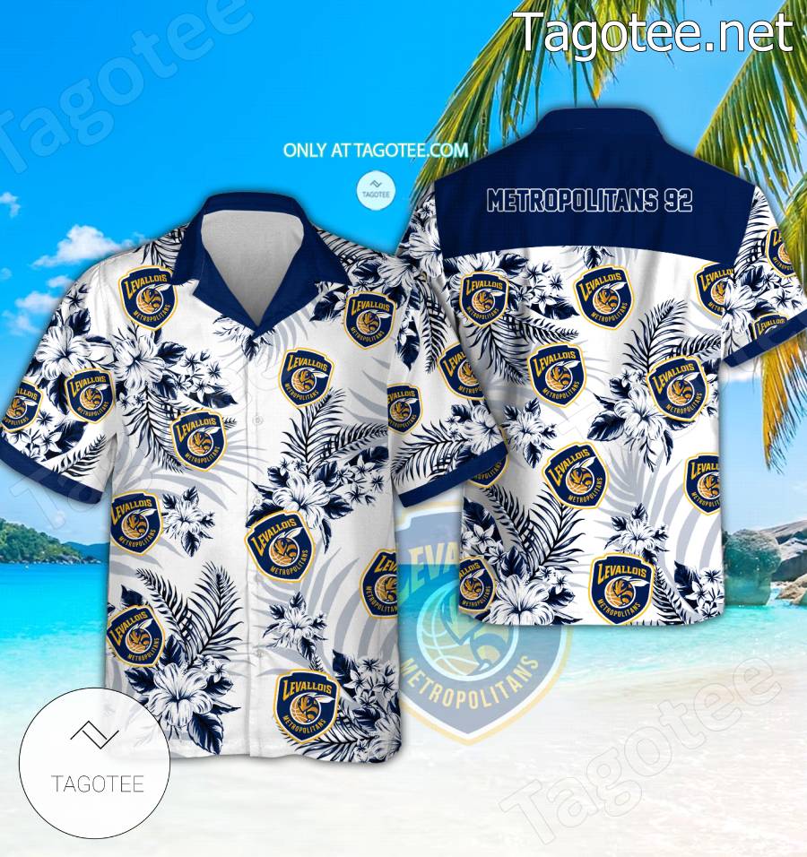 Boulogne-Levallois Metropolitans 92 Logo Hawaiian Shirt And Shorts - EmonShop