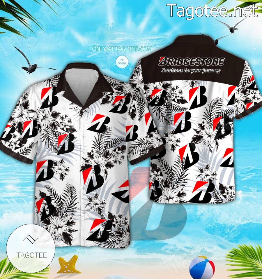 Bridgestone Logo Hawaiian Shirt And Shorts - BiShop