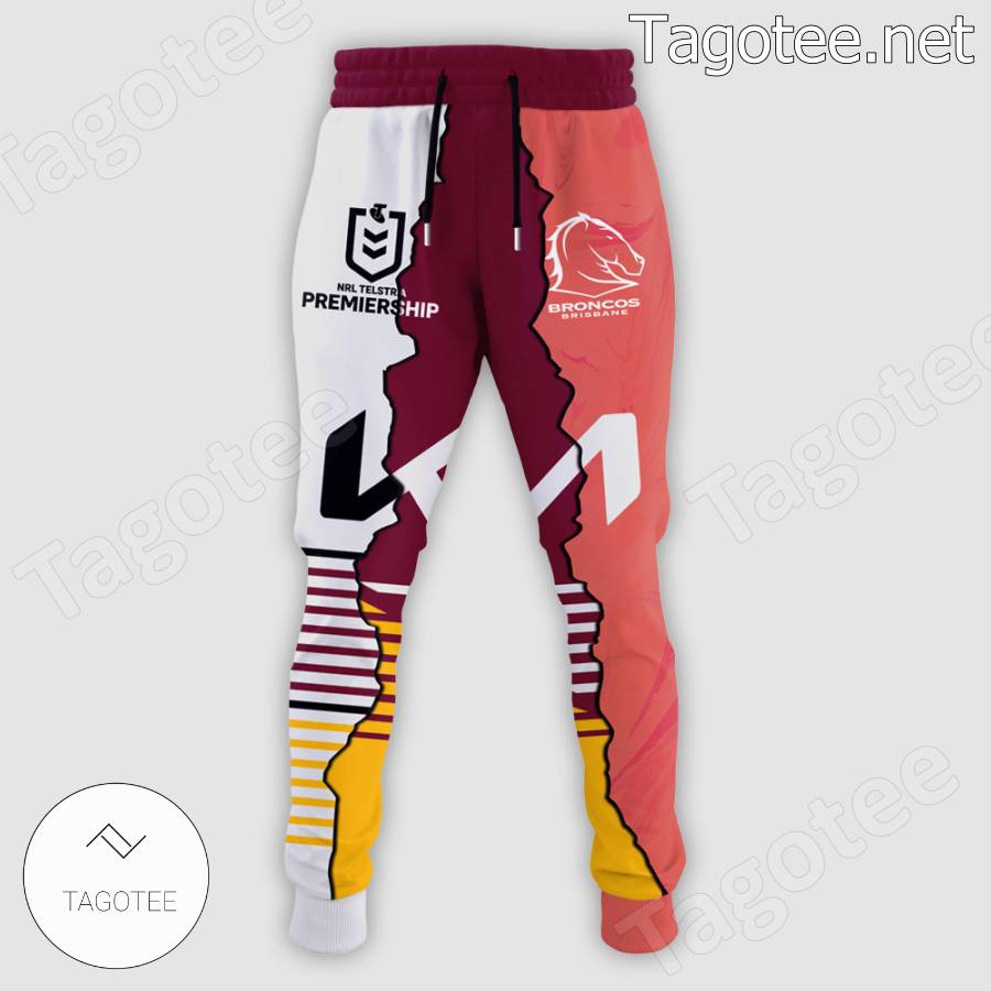 Brisbane Broncos Nrl Kia Custom Hoodie And Pants